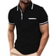 thumbnail image 2 of pstuiky camisetas de hombre, Camiseta informal de color liso con solapa y botones y bolsillo versátil para hombre camisetas de hombre l, 2 of 9