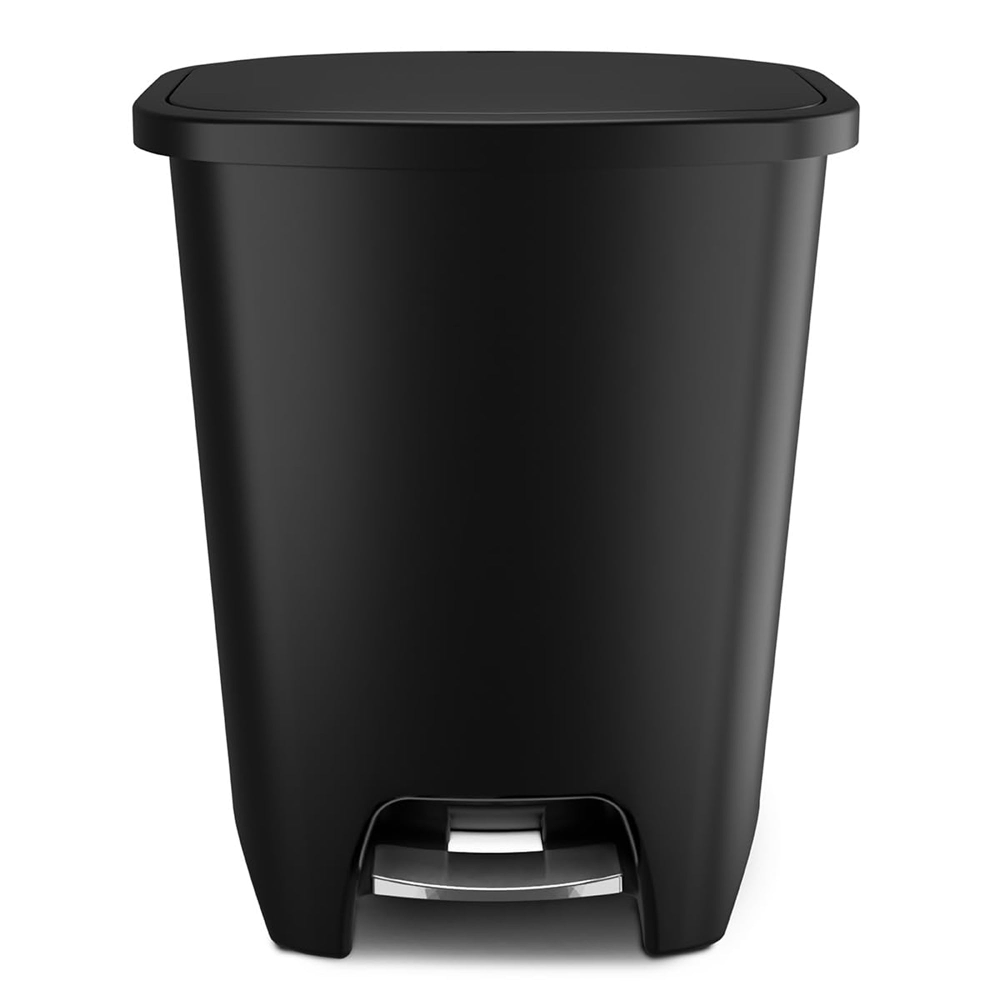 Open Box Glad Trash Can w/ Lid, Stainless Foot Pedal & Garbage Bag Rings, 20Gal
