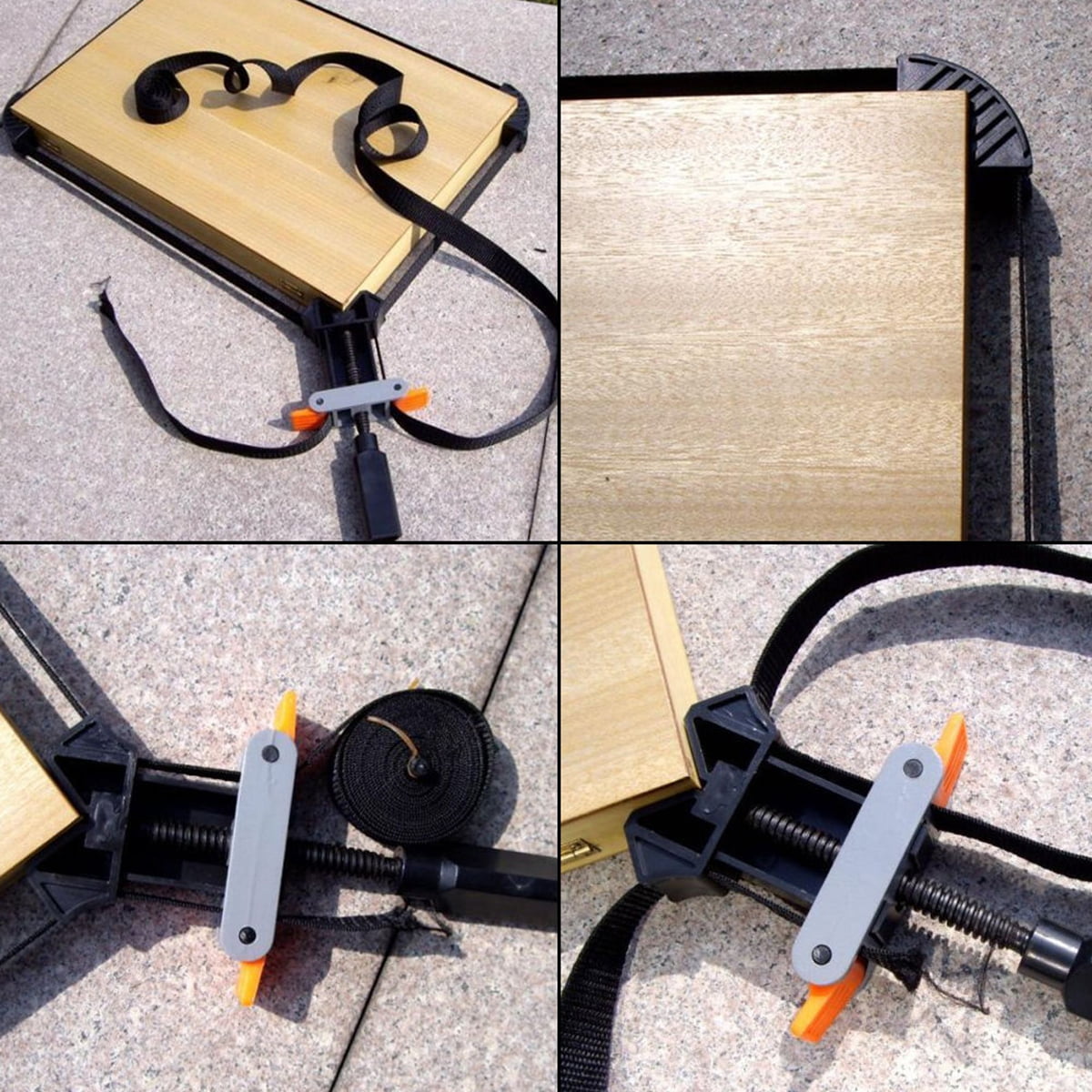 4 Jaws Rapid Clamp Corner Band Strap Holder Adjust For Woodworking Picture Frame