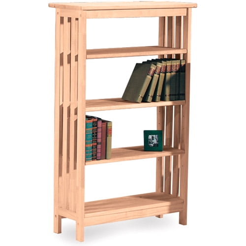 International Concepts 4-Tier Mission Shelf Unit, Unfinished