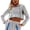 A-White, variant on Tiweut Hoodies for Women Glossy Letter Cropped Long Sleeve Pullover Oversized Streetwear Blouse