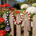 thumbnail image 6 of 4th of July Garland Wooden Beads Decor,Red White Blue Rustic Home Decorations,Farmhouse Style Independence Day Wood Beadfor Labor Day Decor,31.5 Inch, 6 of 7