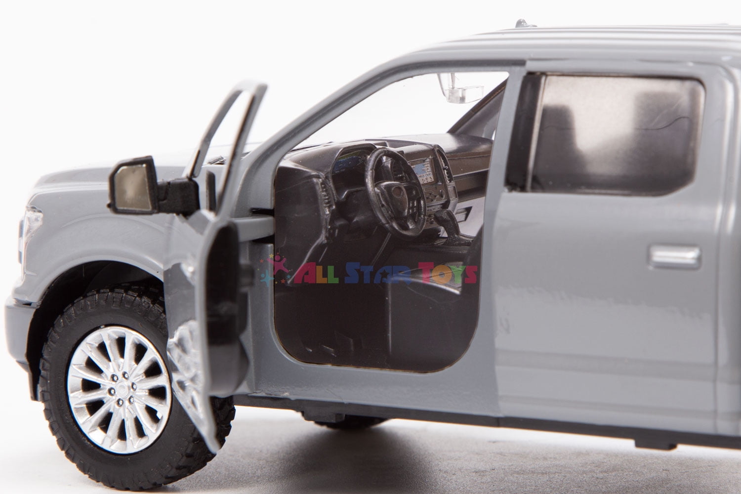 All Star Toys Exclusive 2019 Ford F-150 Limited Crew Cab Pickup Truck Abyss Gray 1/24 Diecast Model Car by Motormax 79364