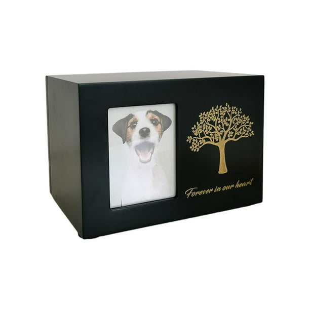 Urna de cremación para perros, urnas conmemorativas para mascotas, suministros funerarios con marco de fotos, urnas conmemorativas para perros y