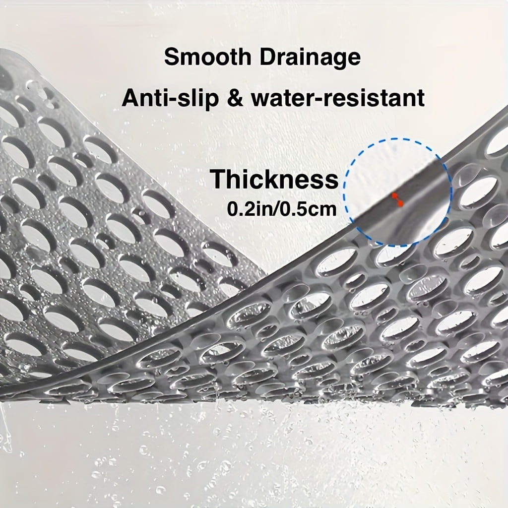 Non Slip Bathtub and Shower Mat with Suction Cups and Drain Holes, quick-drying shower mat with round hole design, Soft Machine Washable Non Slip Bath Mat for Tub, Shower Mats for Inside Shower.