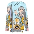 thumbnail image 5 of Simpsons Womens T Shirts V Neck Long Sleeve Tops Causal Loose Summer T-Shirts 5XL, 5 of 7