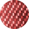 thumbnail image 1 of Ahgly Company Indoor Round Checkered Red Modern Area Rugs, 7' Round, 1 of 4