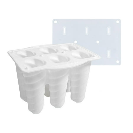 

6 Holes Ice Cream Silicone Molds DIY Ice Tray Ice Cubes Moulds Popsicles Molds Food Grade Material Mold Handmade Gadgets
