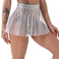 thumbnail image 3 of Zaldita Transparent High Waist Skirts Clear PVC Pleated Women Bodycon Zipper Rave Festival Skirts Transparent M, 3 of 7