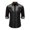 Black, variant on Kids Western Cowboy Style Long Sleeve Print Casual Button Down Shirt for Boys Daily Wear Black 130