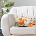 thumbnail image 5 of Blue and White Pumpkins Pillow Covers Fall Decorative Lumbar Pillows 12x20 Set of 2 Autumn Thanksgiving Throw Pillow Covers Farmhouse Pillowcases Cotton Linen Cushion Cover for Couch Bed Sofa Chair, 5 of 6