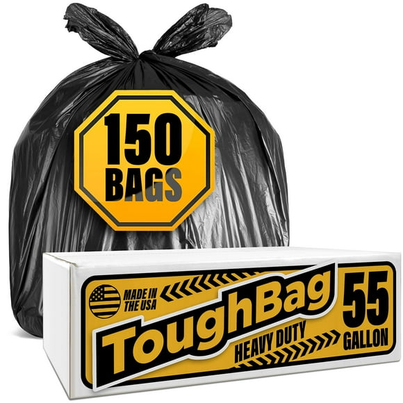 Bolsas de basura ToughBag 208-227 L, resistentes, 150 unidades, negras
