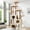 Beige, variant on Globlazer Big Cat Tree Tower，85in Multi-Level Tall Cat Tree Tower Indoor for Multiple Adult Cats with Scratching Post, 3 Perches, 3 Condos, 2 Hanging Basket, S85,Dark Gray