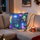 thumbnail image 5 of Christmas LED Pillows Holiday Gifts LED Pillows That Can Flash Or Stay On Two Mode Switching Printed Sofa Pillows Cushions Pillowcases, 5 of 6
