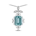 thumbnail image 2 of Star K� Antique Vintage Design Octagon Cut Genuine Sky Blue Topaz Pendent Necklace, 2 of 9