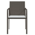 thumbnail image 4 of Carevas Patio Chairs with Cushions 2 pcs Brown 22"x23.2"x33.1" Poly Rattan, 4 of 7
