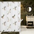 thumbnail image 2 of Manfei Mallard Duck Print Shower Curtain 72Wx78L,Rustic Animal Bath Curtain, 2 of 5