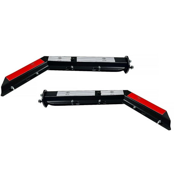 BST BSSP 2PCS Black Angled Spring Loaded Mud Flap Hanger Bracket Set for Semi Trucks, 1-1/8" 1.125" Bolt Spacing,Commercial Truck Heavy Duty HD Mudflap Hanger, Right & Left Side