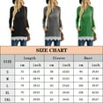 thumbnail image 4 of SWQZVT Womens Tops Plain Color Crew-Neck Tunics Tops Long Sleeve Lace Trim Blouse with Pocket Gray Shirts for Ladies, 4 of 7
