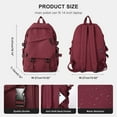 thumbnail image 2 of 15.6 Inch Lightweight Laptop Backpack for Students, Waterproof School Bag for College & Travel, Ideal Gift for Friends and Family, Red, 2 of 11