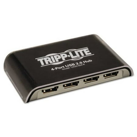 Tripp Lite 4-Port USB Mini Hub  Black/Silver  Each Tripp Lite 4-Port USB Mini Hub Expandable 4-port USB hub provides a convenient link to your USB compatible devices. Plugs directly into computer requiring no external power or software. High-speed 480 Mbps transfer speed saves time and increases productivity. Number of Ports: 4; For Use With: Multiple USB Devices To 1 Computer; Transfer Rate: 480 MBps.Tripp Lite USB Mini Hub  4-Port  Black/Silver  Sold as Each Global Product Type: Hubs Number of Ports: 4 For Use With: Multiple USB Devices To 1 Computer Transfer Rate: 480 MBps Width: 3 1/4  Depth: 2 3/4  Height: 3/4  Color(s): Black/Silver Connector/Port/Interface: USB Connects Devices (From/To): Computers/USB printers  cameras  scanners and other devices to computer For Device Type: Desktop/Laptop Computers OEM/Compatible: OEM Operating System Compatibility: Linux; Mac; Windows Compliance Standards: RoHS Compliant Pre-Consumer Recycled Content Percent: 0% Post-Consumer Recycled Content Percent: 0% Total Recycled Content Percent: 0%