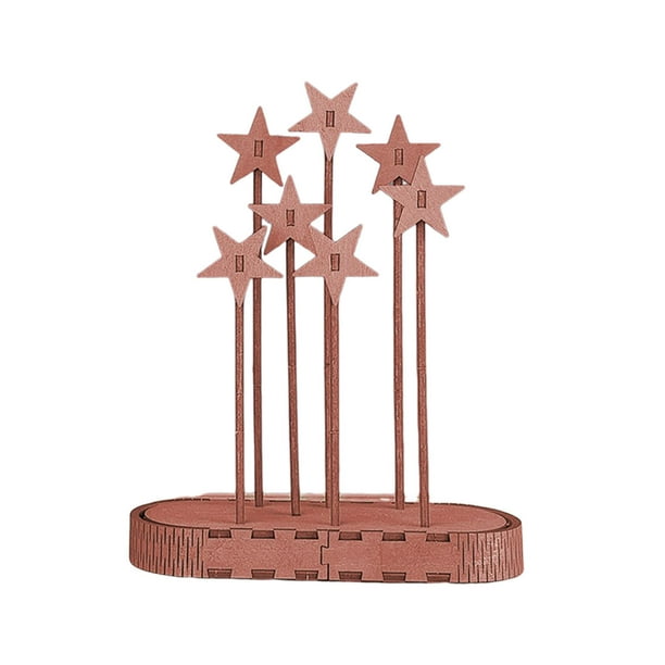 Centro de mesa neutro Decoración de mesa neutra Estrella de madera para mesa Decoración boho para vacaciones Decoración rústica Estantería Fiesta