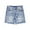Blue-2449, variant on KIDSCOOL SPACE Big Girls Boys Jeans Shorts,Ripped Stretchy Simple Design Cute Summer Denim Pants,Blue,7-8 Years