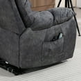 thumbnail image 5 of Sesslife Power Lift Recliner Chair with Heat and Vibration Massage for Elderly, Electric Recliners for Living Room Bedroom, Single Sofa Chair Ergonomic Fabric Lounge Chair with Side Pockets, Gray, 5 of 12