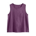 thumbnail image 4 of NTACZA Women Tank Tops Cotton Casual Round Neck Sleeveless Ladies Summer Tops, 4 of 6