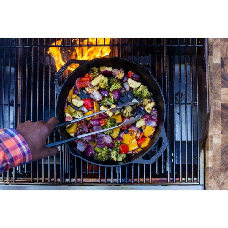 Lodge Cast Iron 12 Grill Pan with Dual Handle