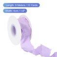 thumbnail image 2 of Unique Bargains 10 Yards Plaid Ribbon for Decoration, Pleated Grape Purple, 2 of 6