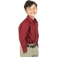 thumbnail image 3 of Leveret Kids & Toddler Boys Long Sleeve Uniform Cotton Dress Shirt Variety of Colors (Size 2-14 Years) (Maroon, 2 Years), 3 of 4