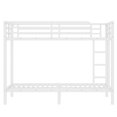thumbnail image 5 of Metal Twin XL Bunk Bed Metal Bed Frame with Side Ladder and Safety Rails Bunk Bed Twin XL over Twin XL for Teens and Adults White, 5 of 9