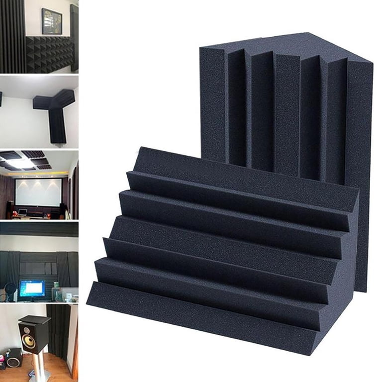 24 Pack Bass Trap Acoustic Foam Panels - Soundproofing Corner Blocks For Studio, Home Theater & Office