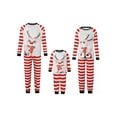 thumbnail image 1 of Qiylii Christmas Family Pajamas Set, Elk Pattern Tops+Stripe Long Pants Sleepwear, 1 of 9