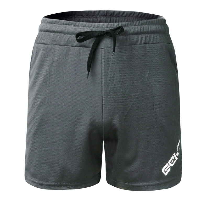 Wayleb Men's Sports Shorts Cotton Summer Running Training Workout Shorts  with Zipper Pockets Elastic Waist Jogging Gym Athletic Shorts,Black,S :  : Fashion