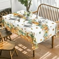 thumbnail image 2 of Fall Tablecloth 60×84 Inch Rectangular, Thanksgiving Autumn Harvest Orange Pumpkin Leaves Washable Table Cover for Party Picnic Dinner Decor, 2 of 6