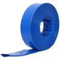thumbnail image 2 of , 2"x100FT Pool Backwash Hose, Blue Heavy Duty Reinforced PVC Lay Flat Water Discharge Hose for Swimming Pool Filter Pump,with 2 Clamp, Blue ,Pvc ,, 2 of 8