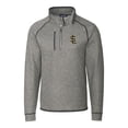 thumbnail image 2 of Men's Cutter & Buck Heather Gray Salt Lake Bees Big & Tall Mainsail Sweater-Knit Half-Zip Pullover Jacket, 2 of 3
