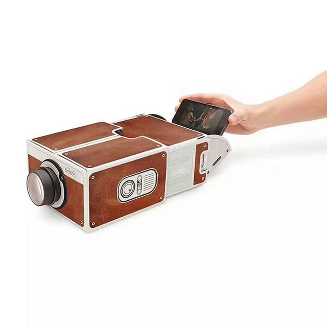 Vonky DIY Mini Cardboard Version 2.0 Portable Household Mobile phone projector Smartphone Mobile Phone Projector For Home Theater