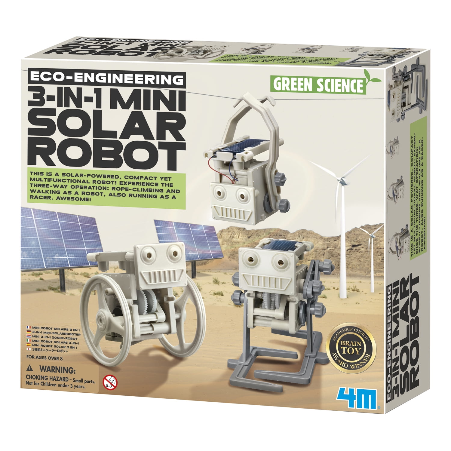 1 Mini Solar Robot Kit Modello educativo 4M Green Science 3-in 