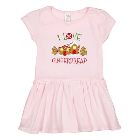 

Inktastic I Love Gingerbread Christmas Holiday Gift Toddler Girl Dress