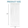 thumbnail image 3 of Bathway Clear Stall Shower Curtain Liner, 36"W x 72"L Waterproof PEVA Plastic Shower Curtain Liner for Bathroom with Magnets, Mold & Mildew-Resistant, 3 of 8