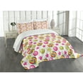 thumbnail image 3 of Ambesonne Dessert Quilted Bedspread Set 3 Pcs, Yummy Candy Lollipop, Queen Size, Multicolor, 3 of 5