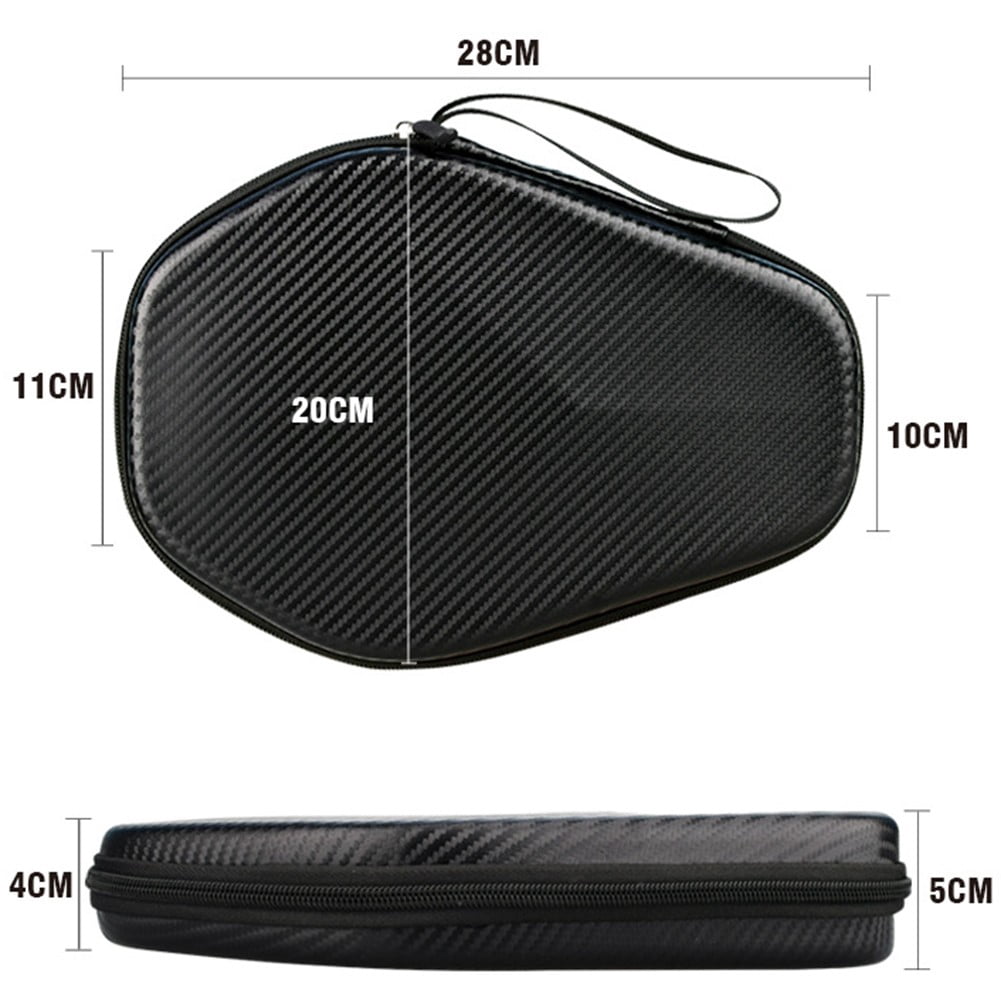 Table Tennis Racket Case Bag Pingpong Paddle Storage Bags Waterproof Portable -Zipper Handbag Table Tennis Accessories Brown Fangkenuo