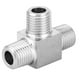 thumbnail image 3 of Conector De Tubería De 3 Vías, Conector De Tubería, Conector De Montaje De Tubería BSPT De 3 Vías Para Cable Antideslizante Transmisión De Alta Dureza De Agua, Gas, Aceite,, 3 of 8