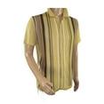 thumbnail image 5 of Mens Stacy Adams Italian Style Knit Woven Shirt Short Sleeves 3112 Honey Beige, 5 of 6