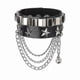 thumbnail image 2 of Pulsera de cuero negra, brazalete gótico, pulseras punk, para mujer, color negro 11, código de modelo 12453, negro 11, 2 of 5