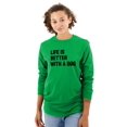thumbnail image 3 of Life Better With Dog Pet Owner Puppy Long Sleeve TShirt Men Women Brisco Brands S, 3 of 6
