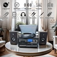 thumbnail image 2 of Tocadiscos de vinilo LoopTone 10 en 1, 3 velocidades, Bluetooth, negro, 2 of 7